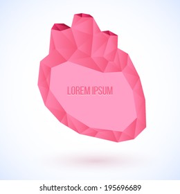 Human heart. Vector illustration EPS 10.