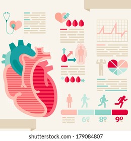 Human Heart/info-graphic Of Healthcare