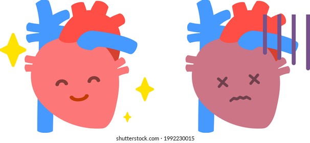 Human hearts with a face.