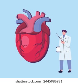 human hearts flat style illustration vector design