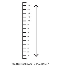 Human height icon set, height measurement icon set black vector. Height logo concept.