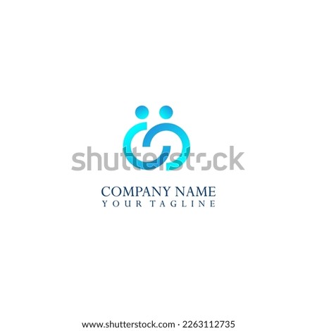 Human help other logo with infinity symbol template.