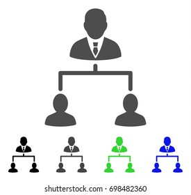 Human Hierarchy flat vector pictogram. Colored human hierarchy, gray, black, blue, green pictogram versions. Flat icon style for web design.