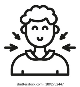 Human hierarchy icon. Outline human hierarchy vector icon for web design isolated on white background