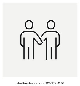 Human Hold Hands Icon Vector Illustration