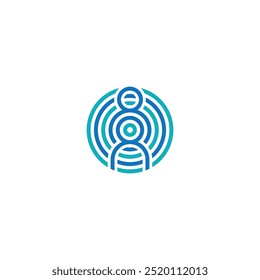 Human hypnosis abstract logo design.