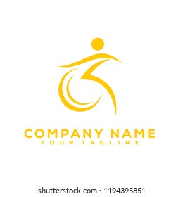 Human Icon Business Consulting Deep Yellow Creative Luxury Simple Vector Design Logo