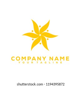 Human Icon Business Consulting Deep Yellow Creative Luxury Simple Vector Design Logo
