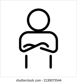 human icon, businessman, editable stroke, best used for web or application, vector illustration EPS 10 File Format