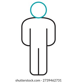 Human Icon, Essence of Humanity, Mind And Body Connection, Social Being Identity, vector