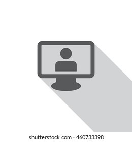 human Icon, flat design style