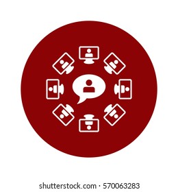 human Icon, flat design style