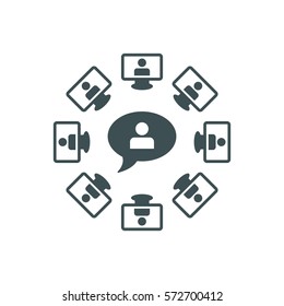 human Icon, flat design style
