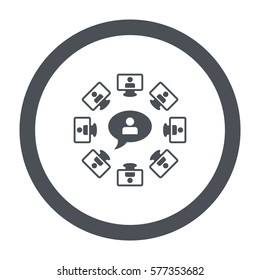 human Icon, flat design style