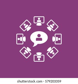 human Icon, flat design style