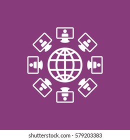human Icon, flat design style