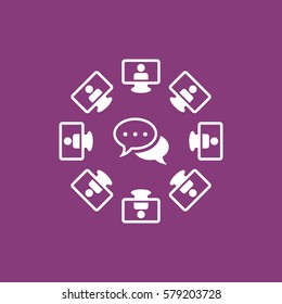 human Icon, flat design style