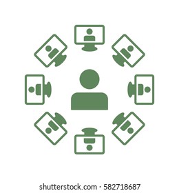 human Icon, flat design style