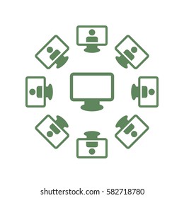 human Icon, flat design style