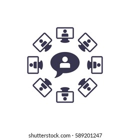 human Icon, flat design style