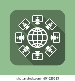 human Icon, flat design style