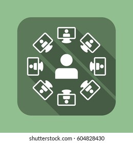human Icon, flat design style