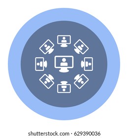 human Icon, flat design style