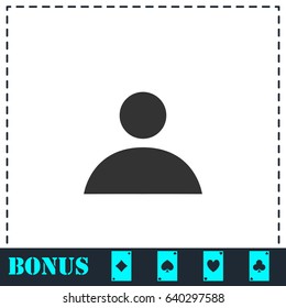 Human icon flat. Simple vector symbol and bonus icon