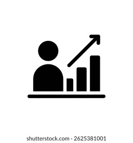 Human Icon with Growth Bar Base