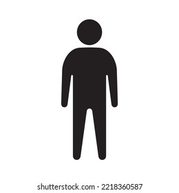 Human icon, human icon illustration in flat style. Can be used for business in public places.