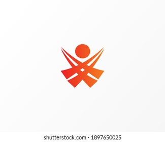 diseño de logotipo de icono humano