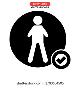 human icon or logo isolated sign symbol vector illustration - high quality black style vector icons
