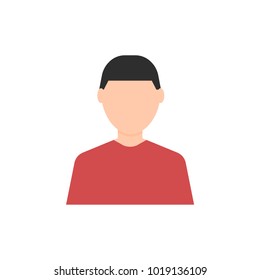 Human icon. Man. Vector illustration isolated on white background.