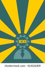 Human icon and mind shining. Idea generator. Thinking process metaphor