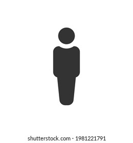 icono humano sobre fondo blanco
