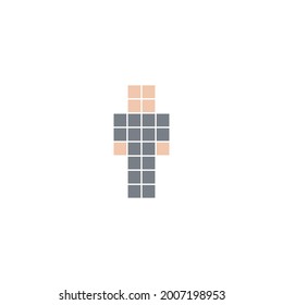 Human icon on white background