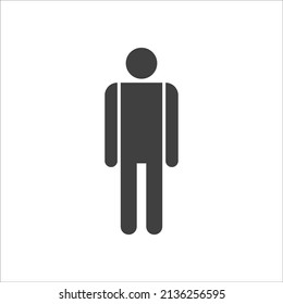 Human icon on white background. Man silhouette vector icon