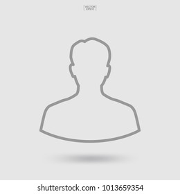 Human icon or people icon. Picture profile sign and symbol for website and mobile application. Vector illustration.