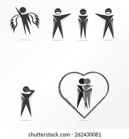 Human icon set