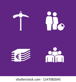 human icon set. money, group of people and group vector icon for graphic design and web