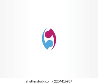 diseño de logotipo de forma de icono humano