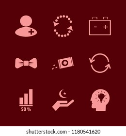 human icon. human vector icons set bulb head, sowing seeds, doctor and diagram