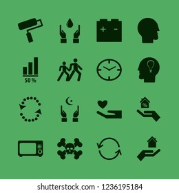 human icon. human vector icons set hands drop, pedestrian people, skull bones and recycle sign