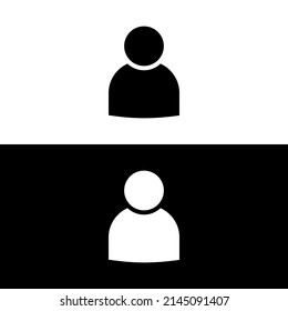 Menschliches Symbol, Vektorgrafik. Schwarz-Weiß-Vektorsymbol.