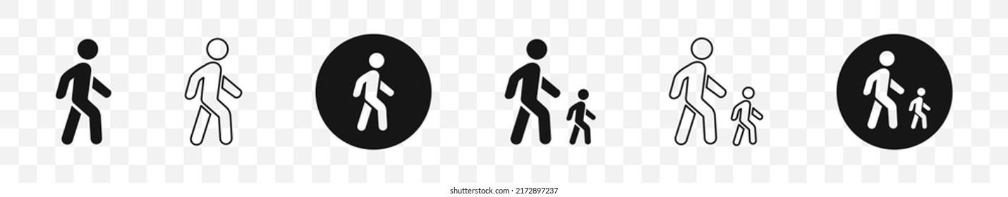 Human icon. Vector male or man silhouette on white background.