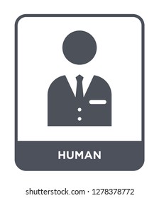 human icon vector on white background, human trendy filled icons from Charity collection, human vector illustration