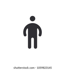 Human icon. Vector sign. Employee. Body pictogram. Profile sign. Avatar icon. Human's figure. Man silhouette. Body shape.