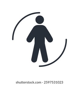 human icon. vector.Editable stroke.linear style sign for use web design,logo.Symbol illustration.