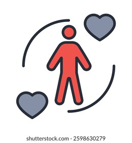 human icon. vector.Editable stroke.linear style sign for use web design,logo.Symbol illustration.