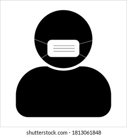 icono humano con máscara